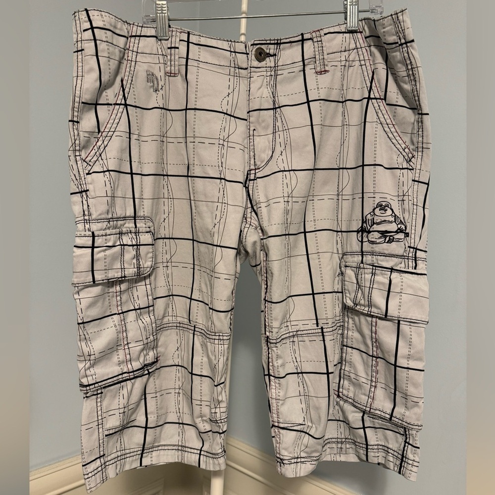 Y2K long cargo cotton shorts